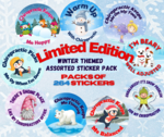 Assorted Winter Stickers - 10 NEW DESIGNS